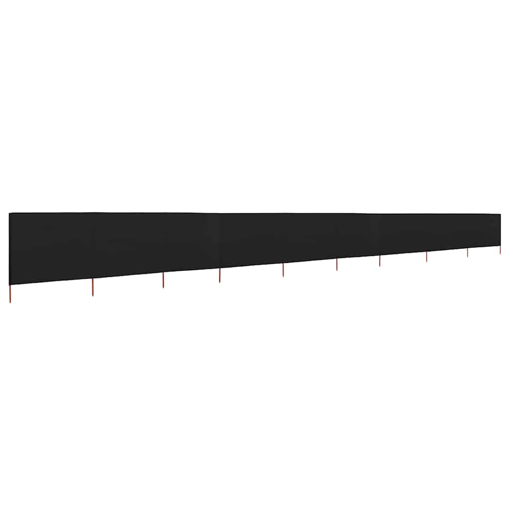 vidaXL Parawan 9-skrzydłowy z tkaniny, 1200x160 cm, czarny