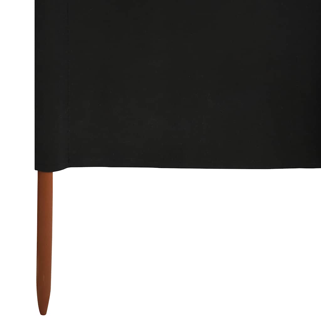 vidaXL Parawan 9-skrzydłowy z tkaniny, 1200x160 cm, czarny