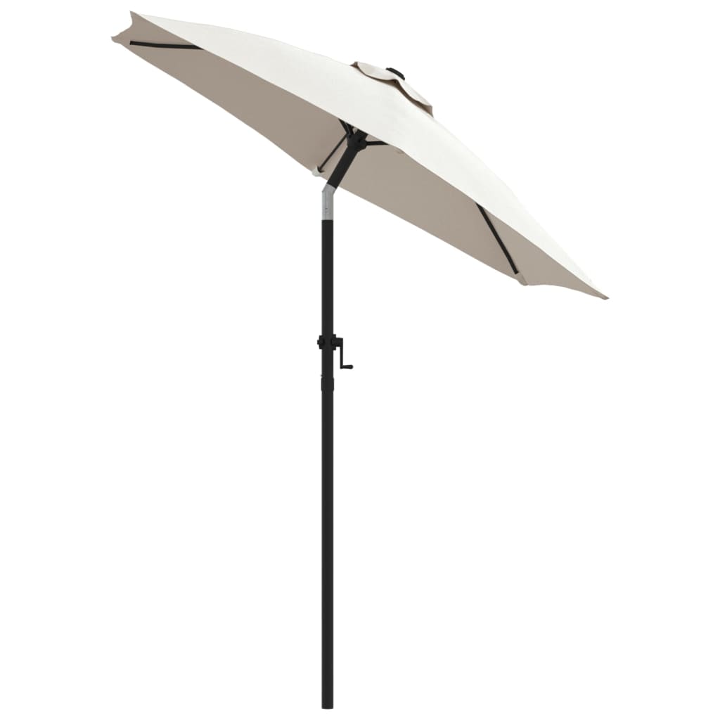 vidaXL Parasol, piaskowa biel, 200x224 cm, aluminium