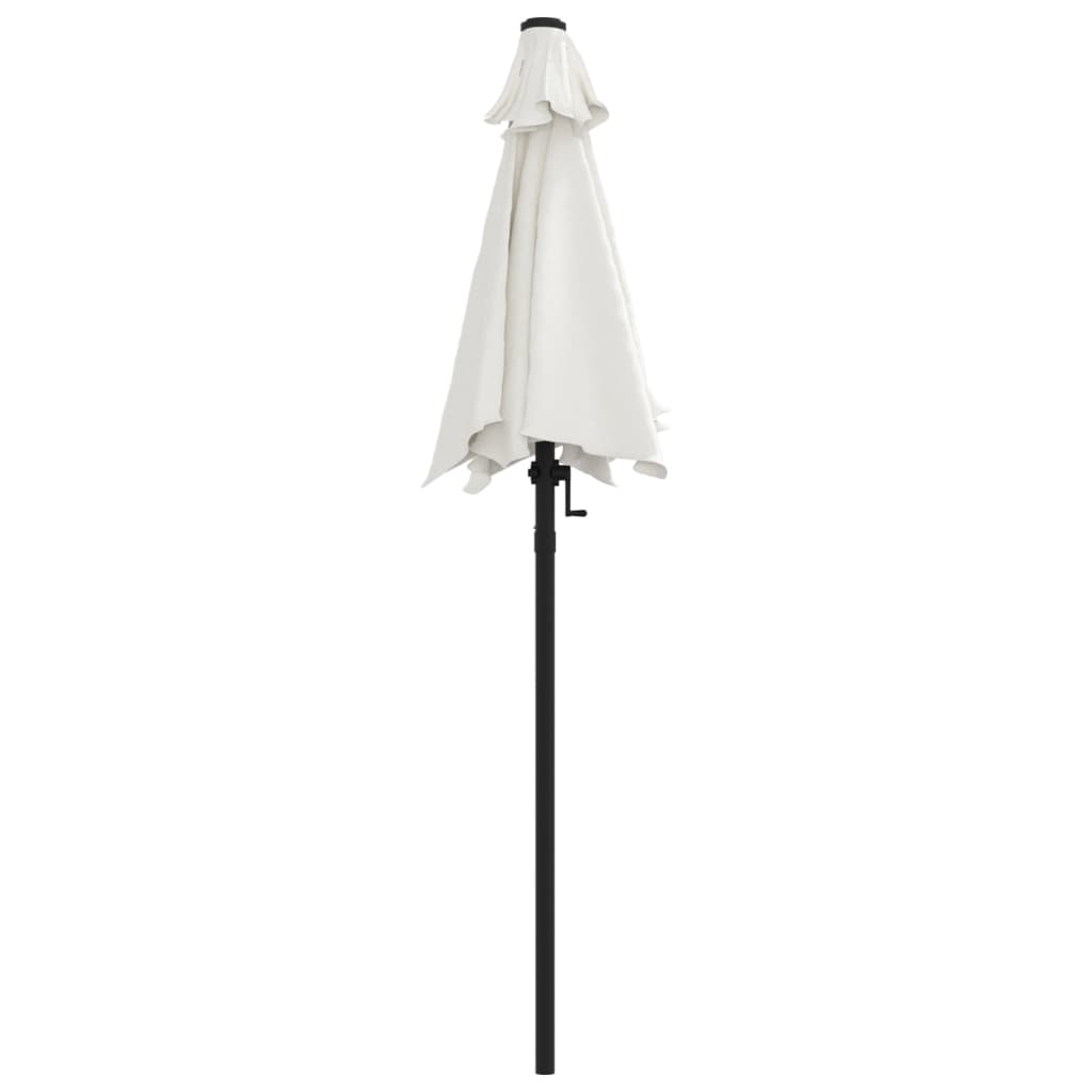 vidaXL Parasol, piaskowa biel, 200x224 cm, aluminium