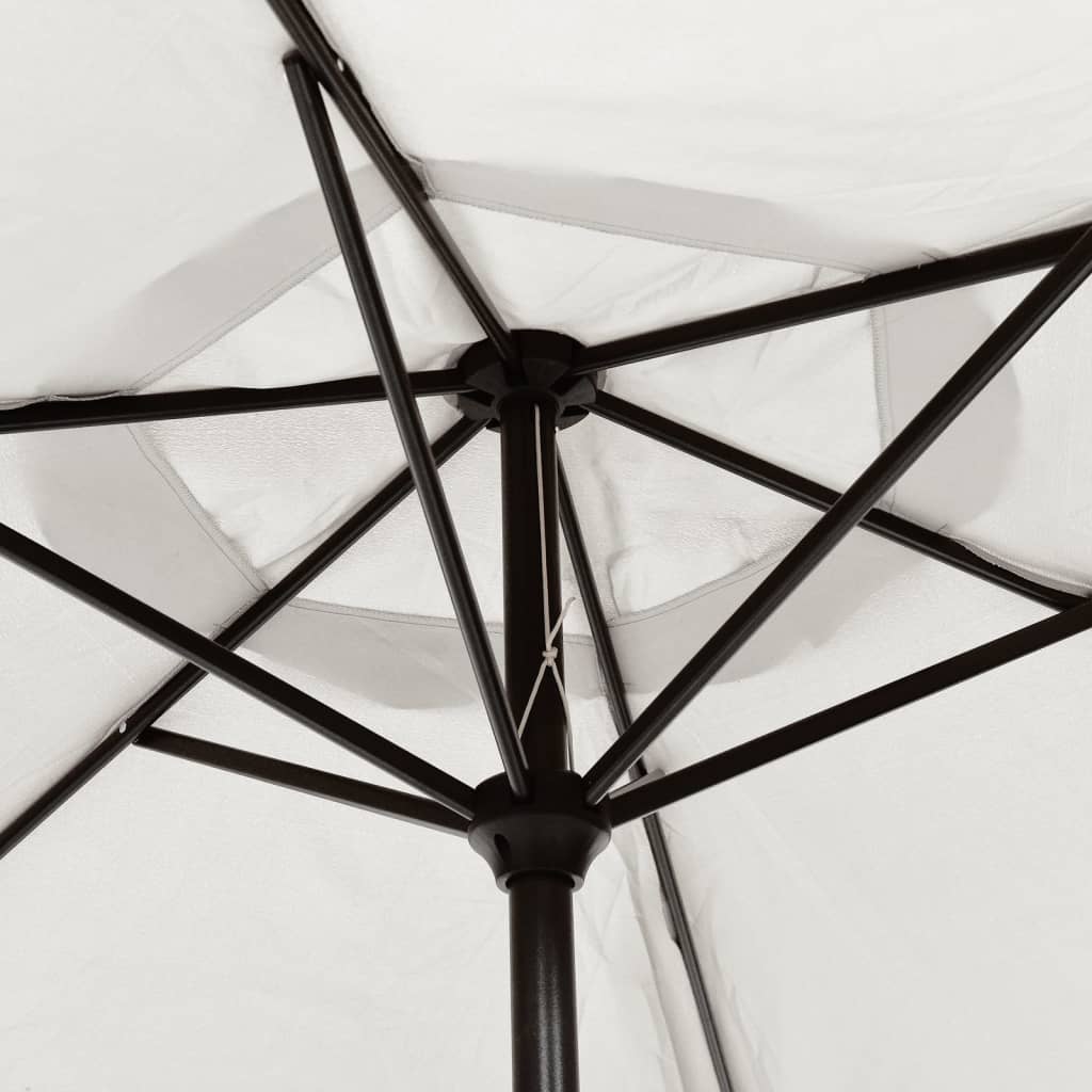 vidaXL Parasol, piaskowa biel, 200x224 cm, aluminium