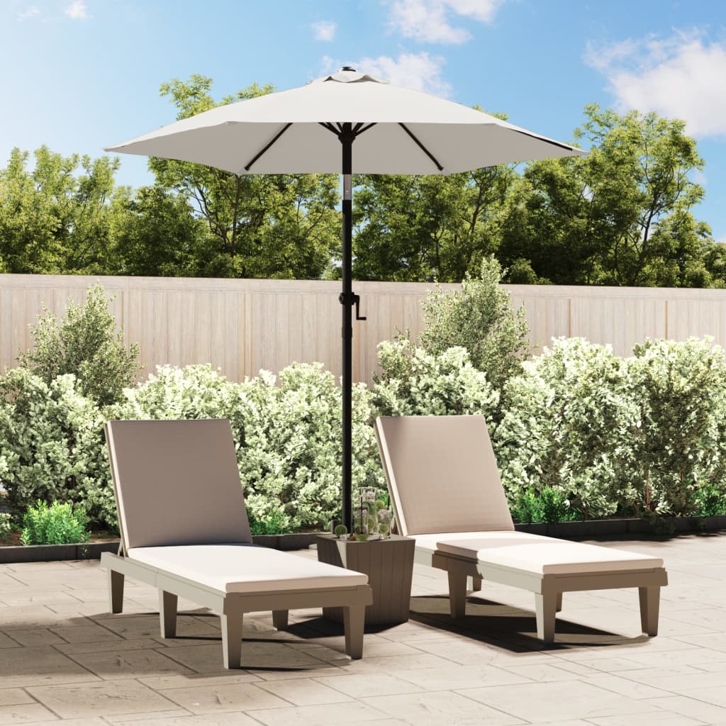 vidaXL Parasol, piaskowa biel, 200x224 cm, aluminium