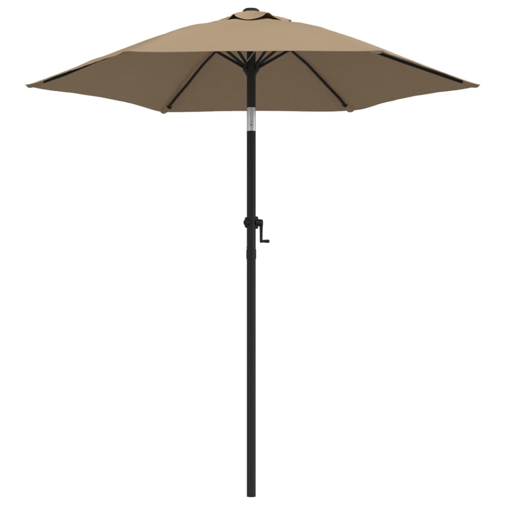 vidaXL Parasol, taupe, 200 x 224 cm, aluminium