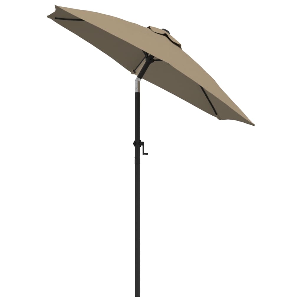 vidaXL Parasol, taupe, 200 x 224 cm, aluminium