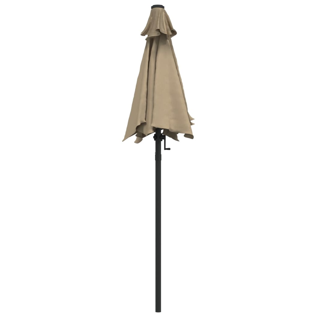 vidaXL Parasol, taupe, 200 x 224 cm, aluminium