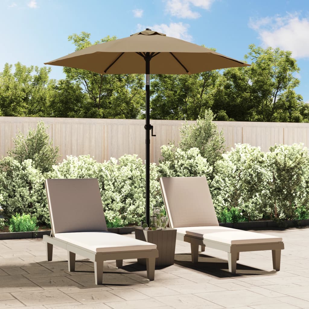 vidaXL Parasol, taupe, 200 x 224 cm, aluminium