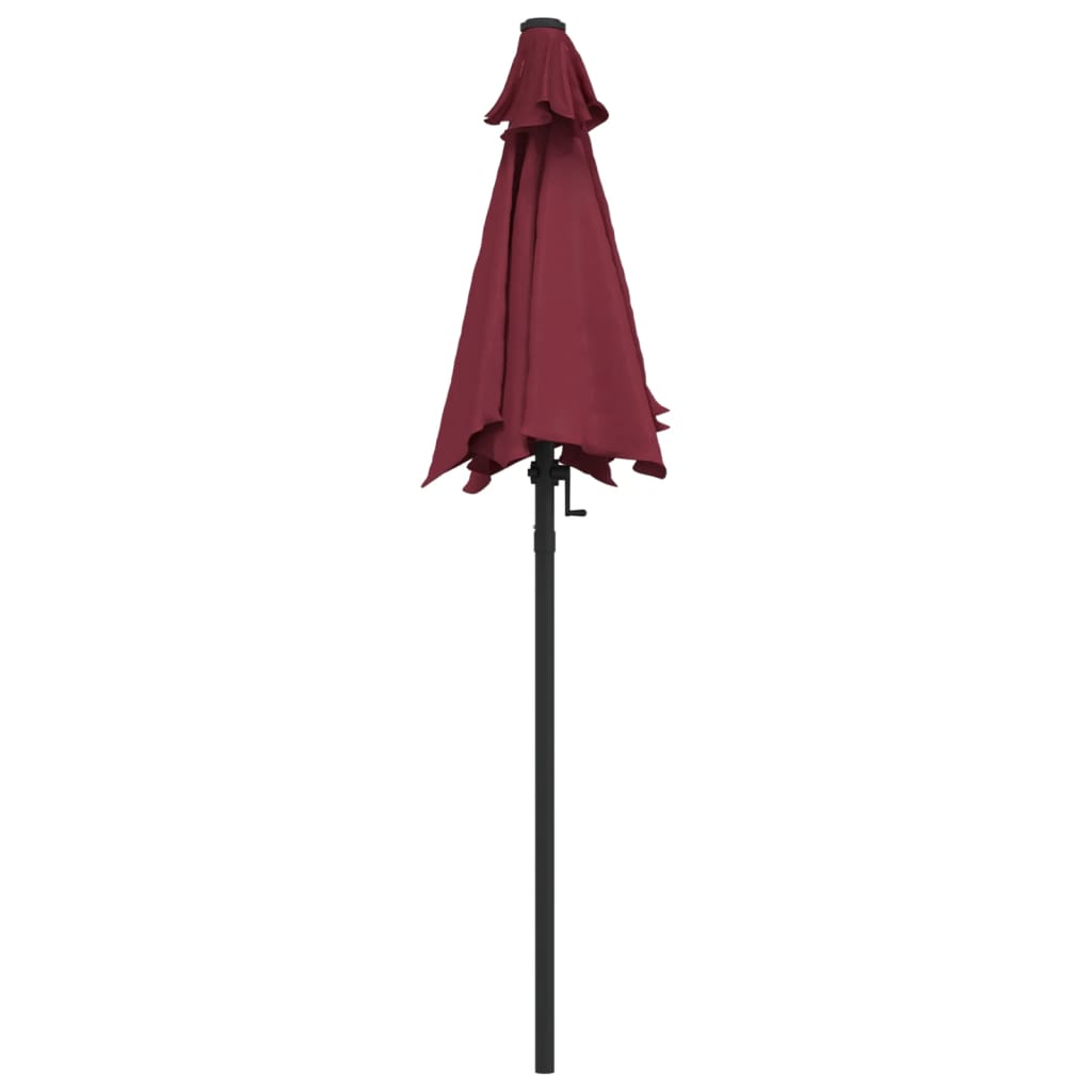 vidaXL Parasol, burgundowy, 200 x 224 cm, aluminium