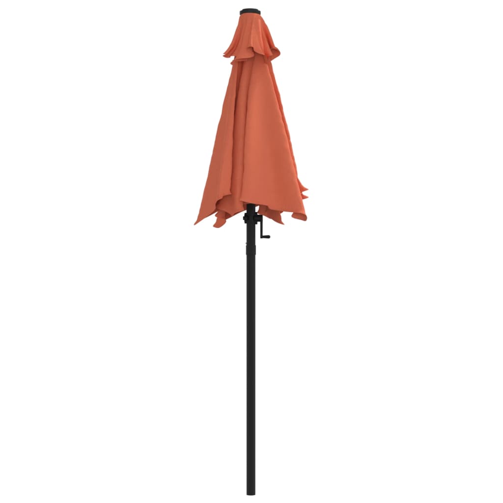 vidaXL Parasol, terakota, 200 x 224 cm, aluminium