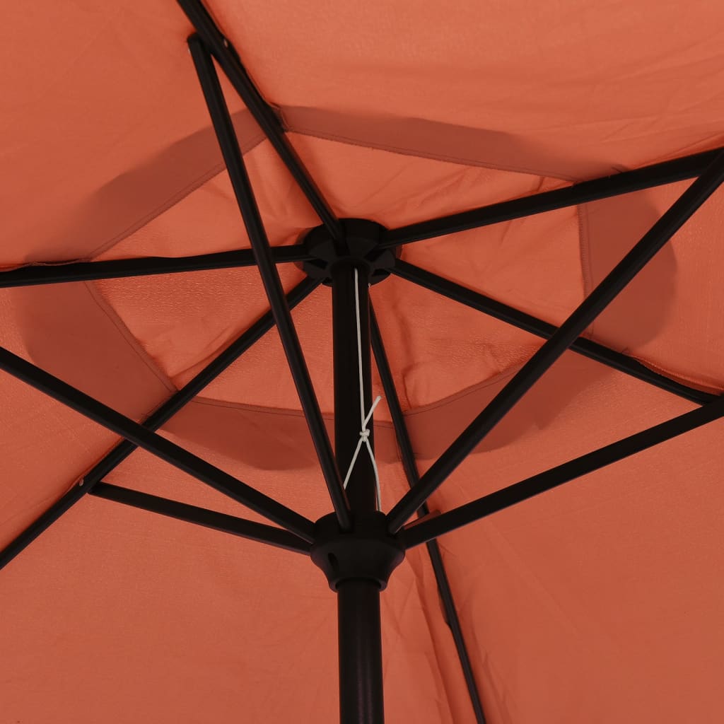 vidaXL Parasol, terakota, 200 x 224 cm, aluminium