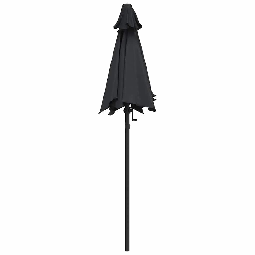 vidaXL Parasol, czarny, 200 x 224 cm, aluminium