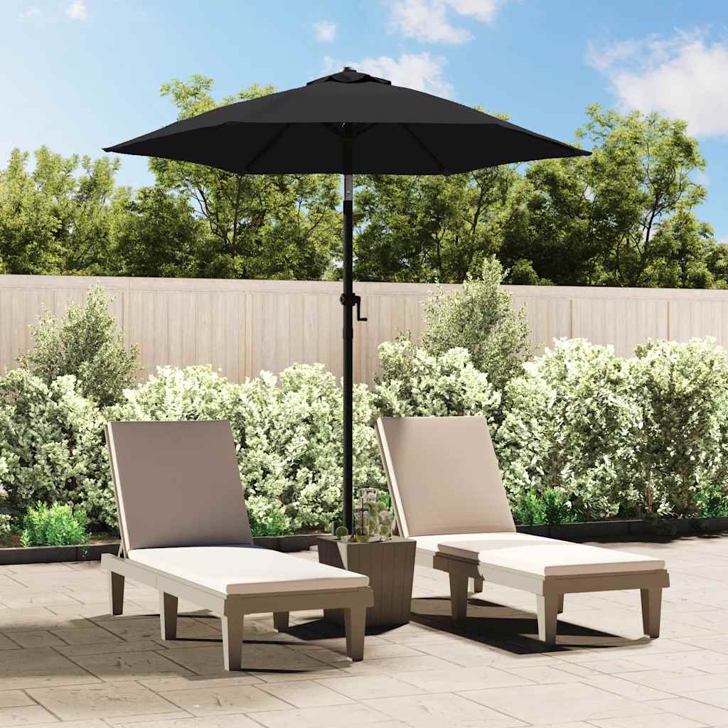 vidaXL Parasol, czarny, 200 x 224 cm, aluminium