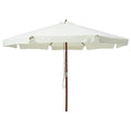 vidaXL Parasol ogrodowy na drewnianym słupku, 330 cm, piaskowa biel