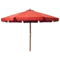 vidaXL Parasol ogrodowy na drewnianym słupku, 330 cm, terakota
