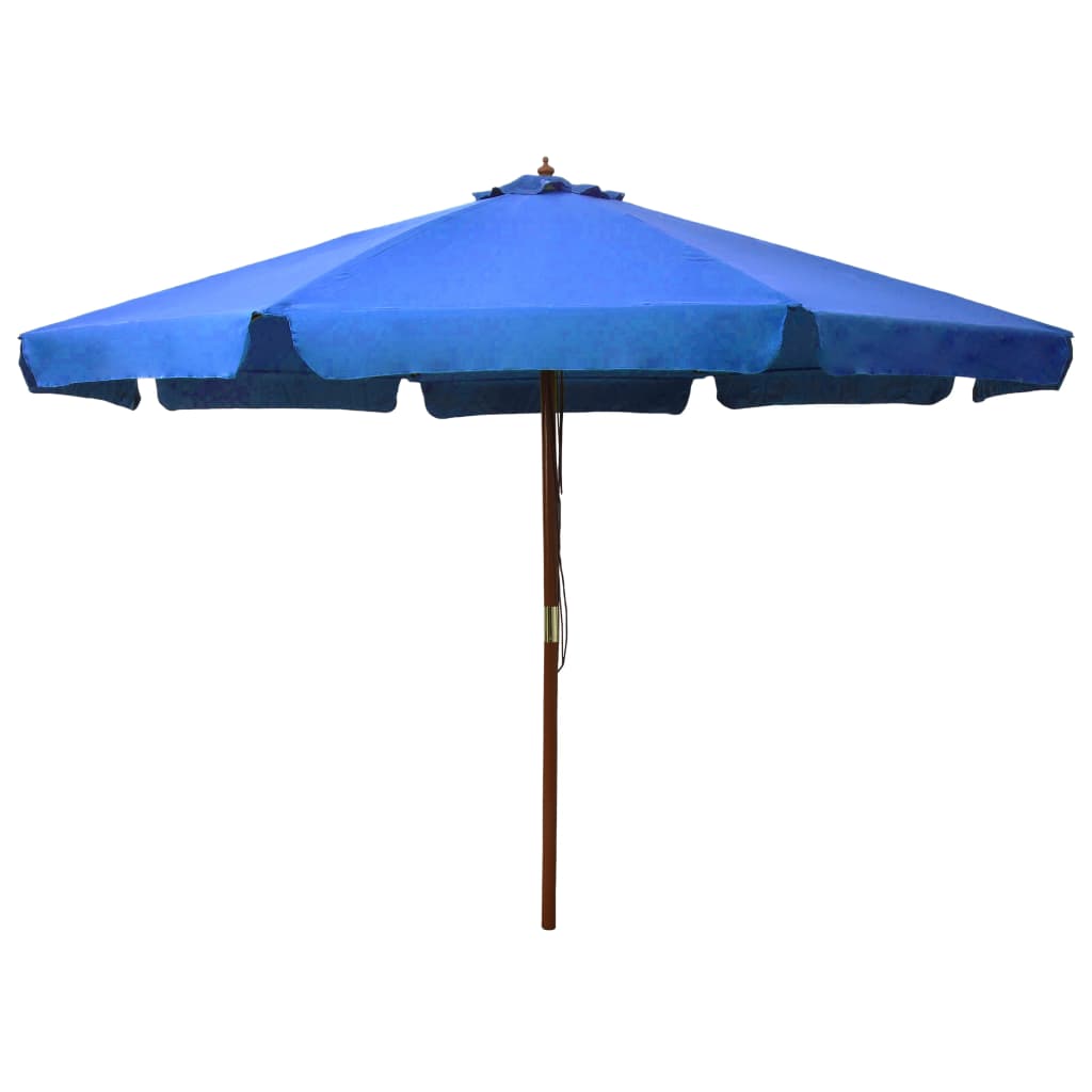 vidaXL Parasol ogrodowy na drewnianym słupku, 330 cm, lazurowy