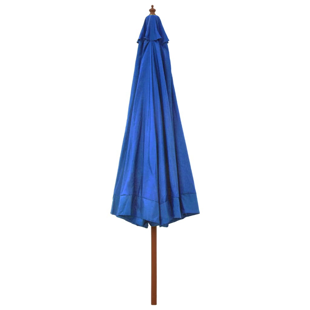 vidaXL Parasol ogrodowy na drewnianym słupku, 330 cm, lazurowy