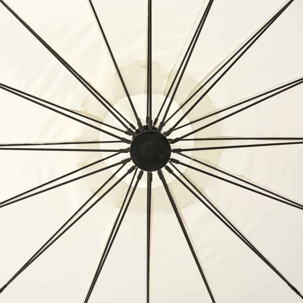 vidaXL Parasol ogrodowy, wiszący, biały, 3 m, słupek aluminiowy