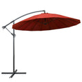 vidaXL Wiszący parasol, terakotowy, 3 m, aluminiowy słupek