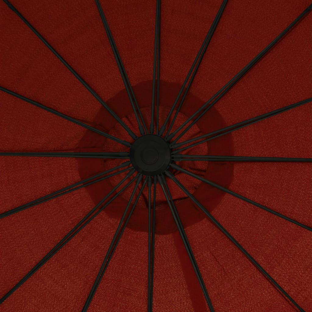 vidaXL Wiszący parasol, terakotowy, 3 m, aluminiowy słupek
