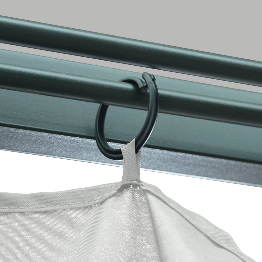 vidaXL Altana ogrodowa z zasłonami, 300 x 300 cm, kremowa, aluminium