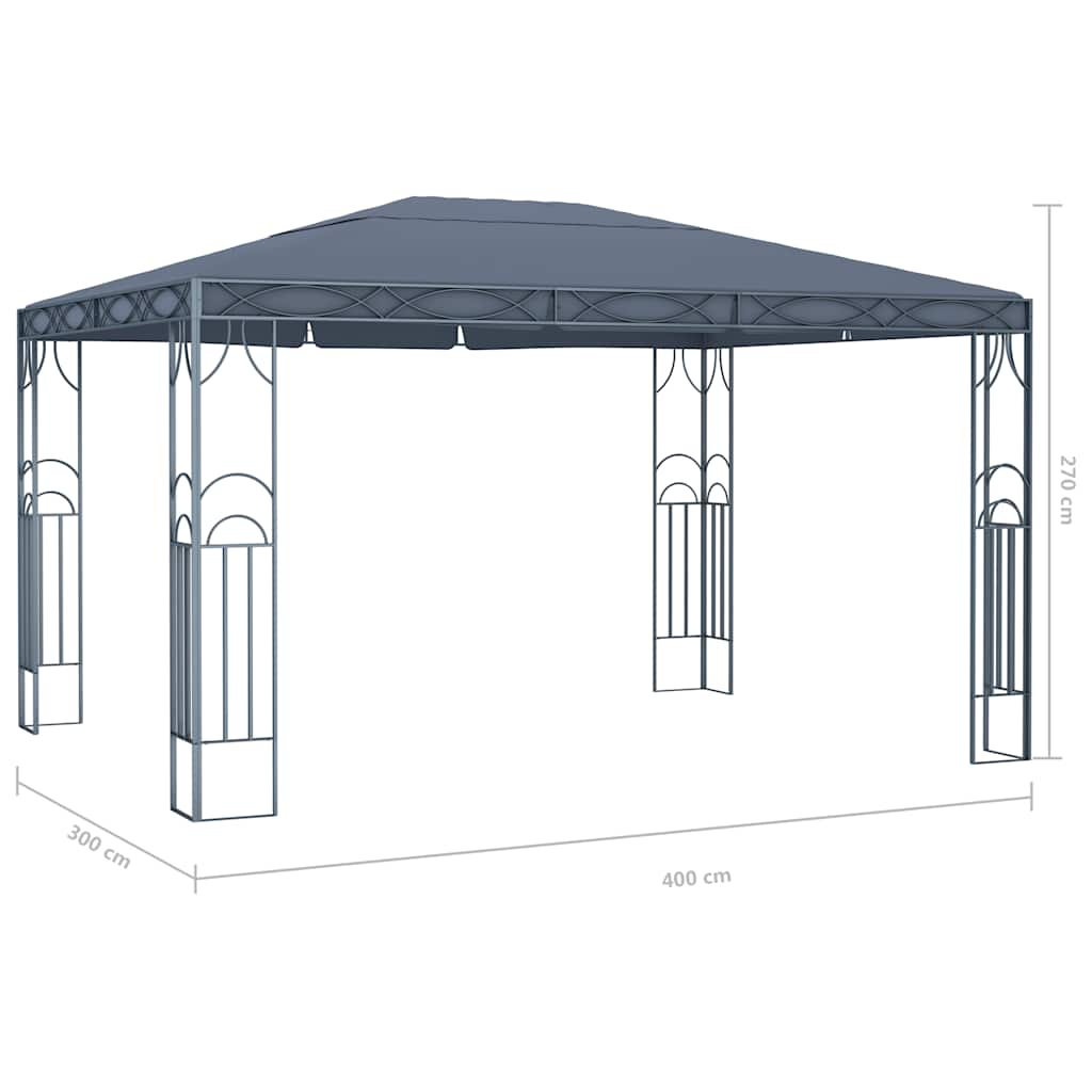 vidaXL Altana, 400 x 300 cm, antracytowa
