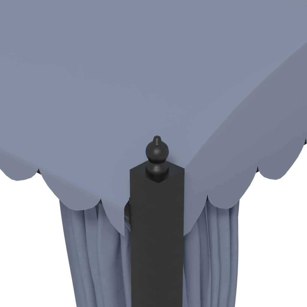 vidaXL Altana ogrodowa z zasłonami, 3 x 4 m, antracytowa, aluminium