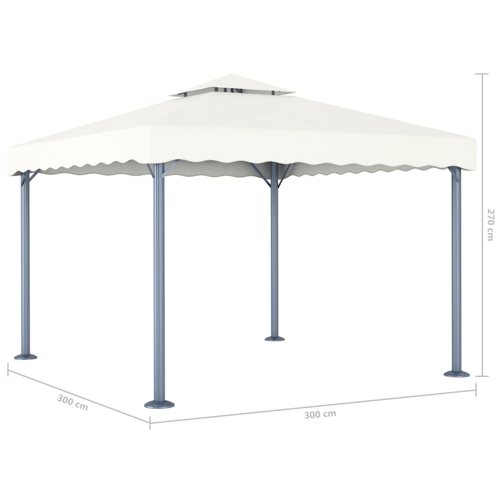 vidaXL Altana, 300 x 300 cm, kremowa, aluminium