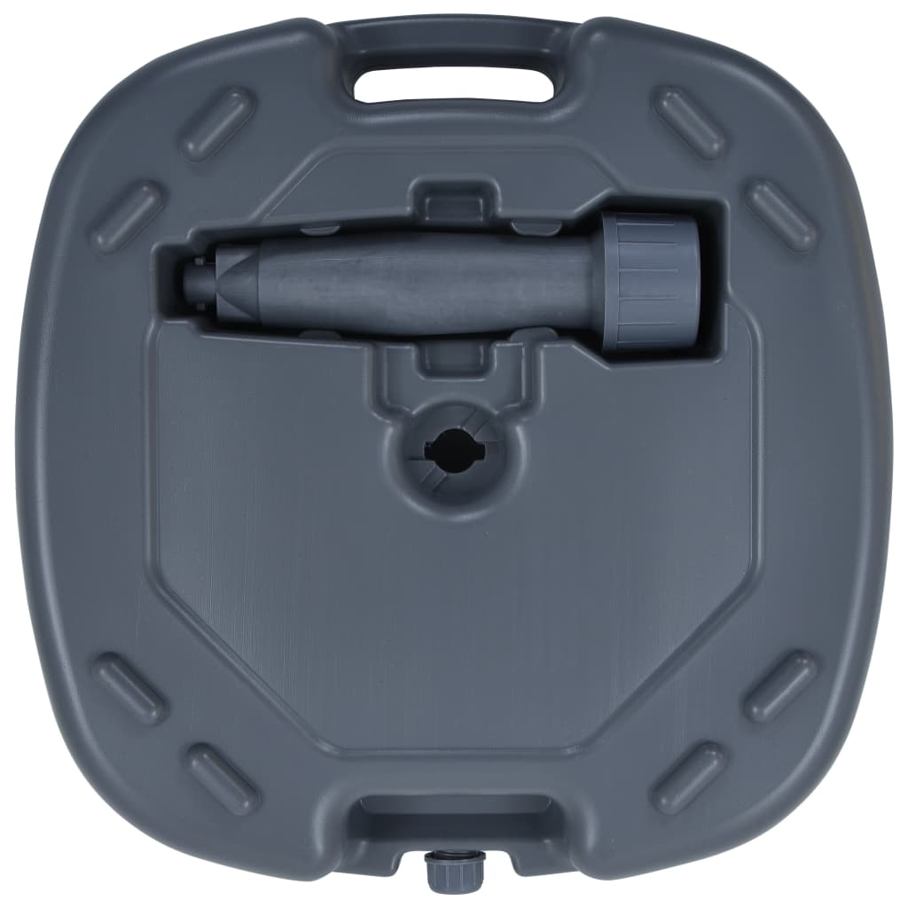 vidaXL Podstawa do parasola, szara, wypełniana piaskiem/wodą