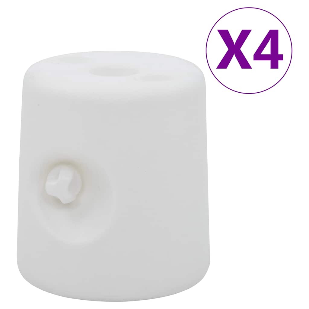 vidaXL Plastikowe obciążniki do namiotu ogrodowego, 4 szt., PE, białe