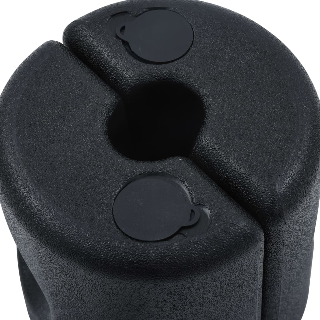 vidaXL Plastikowe obciążniki ogrodowe, 4 szt., PE, czarne