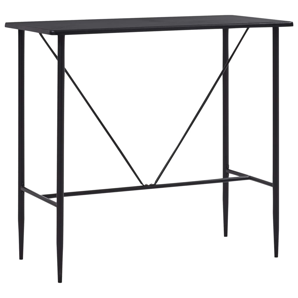 vidaXL Stolik barowy, czarny, 120 x 60 x 110 cm, MDF