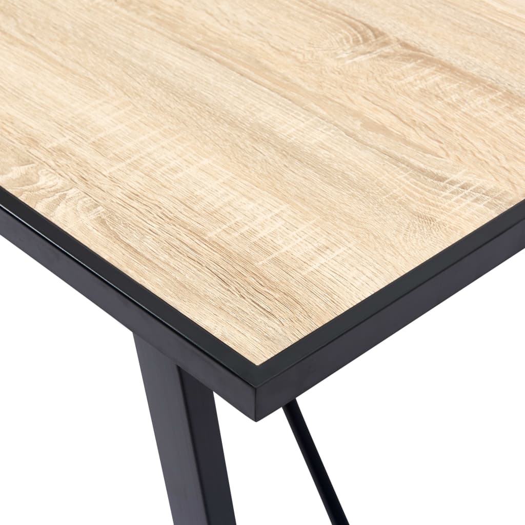 vidaXL Stół jadalniany, dębowy, 120x60x75 cm, MDF