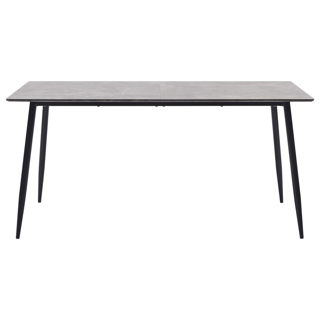 vidaXL Stół jadalniany, szary, 160 x 80 x 75 cm, MDF