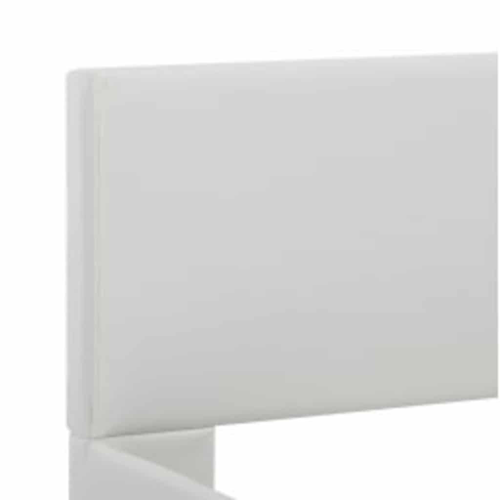 vidaXL Rama łóżka z LED, biała, sztuczna skóra, 90 x 200 cm