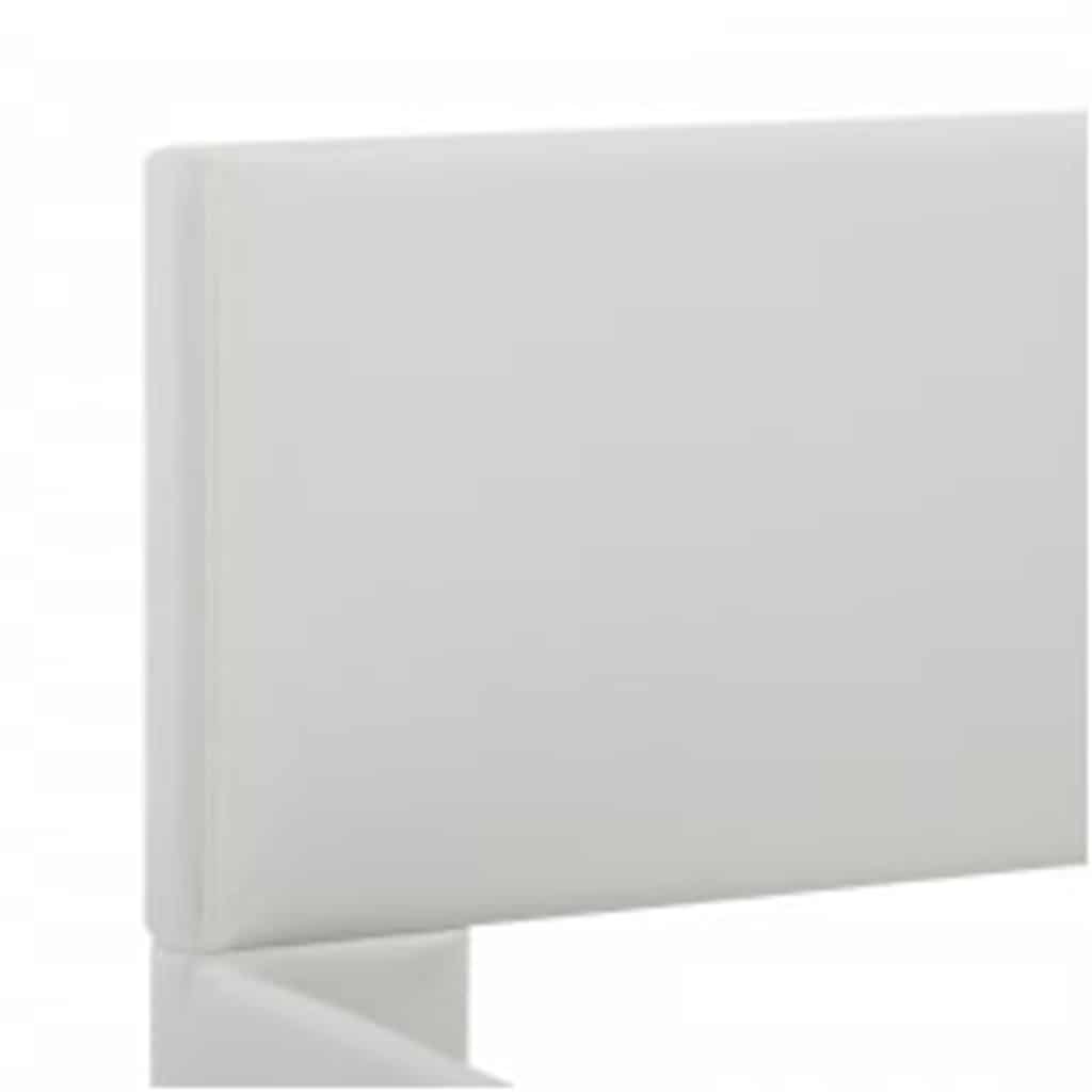 vidaXL Rama łóżka z LED, biała, sztuczna skóra, 100 x 200 cm