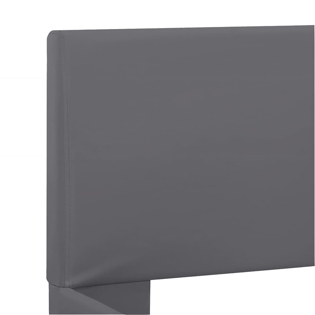 vidaXL Rama łóżka z LED, szara, sztuczna skóra, 180 x 200 cm