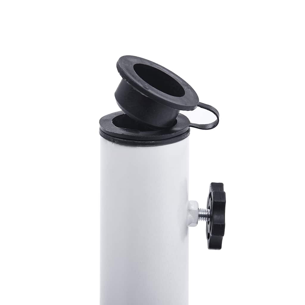vidaXL Podstawa pod parasol, biała, 12 kg, 48 cm, żeliwo