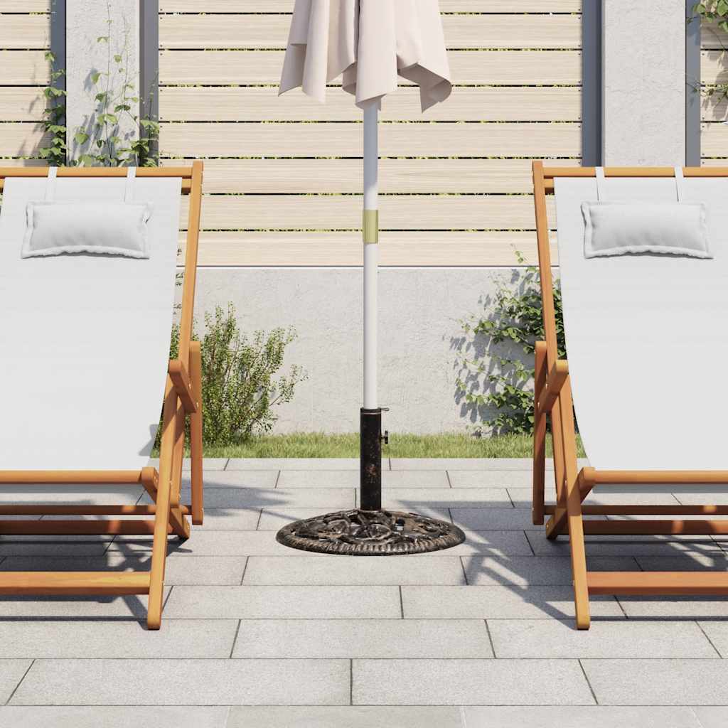 vidaXL Podstawa pod parasol, kolor brązu, 12 kg, 48 cm, żeliwo