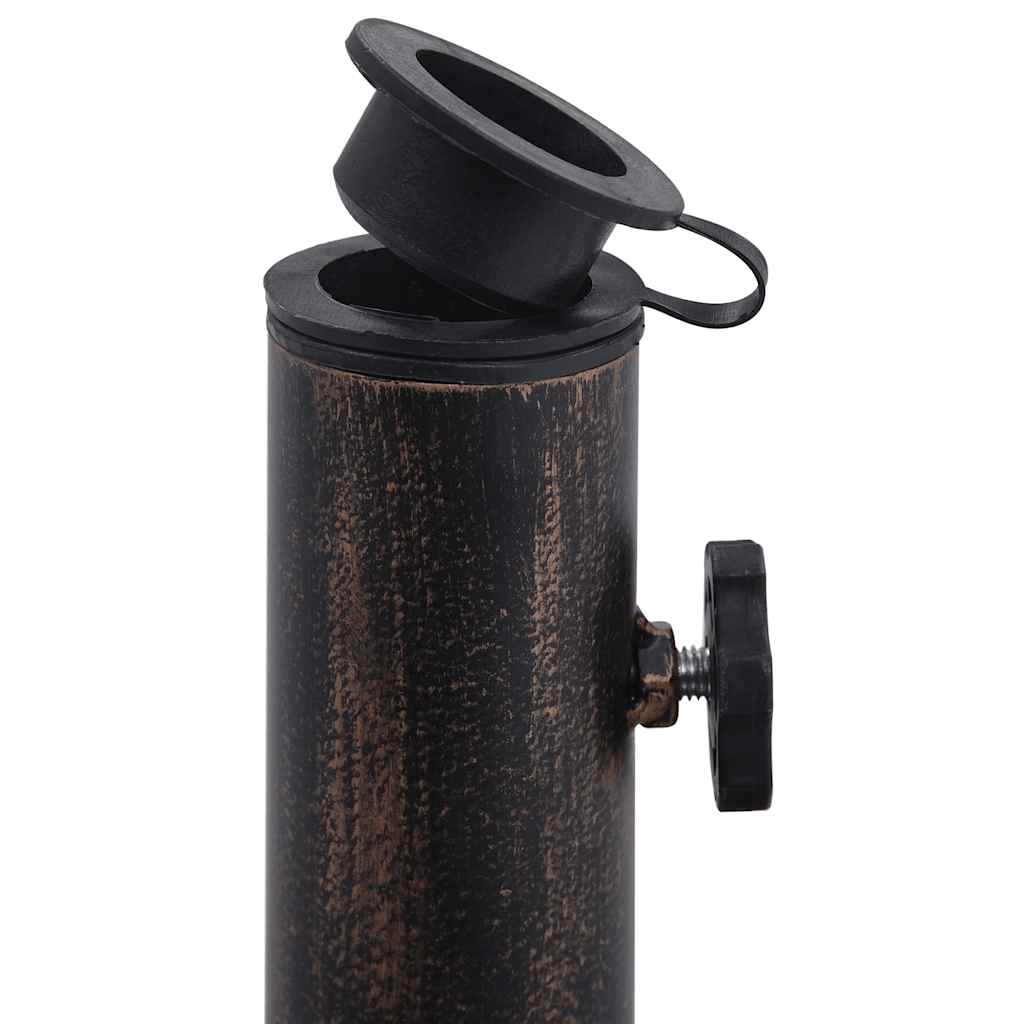 vidaXL Podstawa pod parasol, kolor brązu, 12 kg, 48 cm, żeliwo