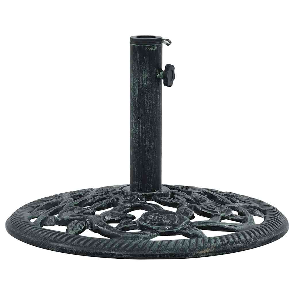 vidaXL Podstawa pod parasol, zielona, 9 kg, 40 cm, żeliwo