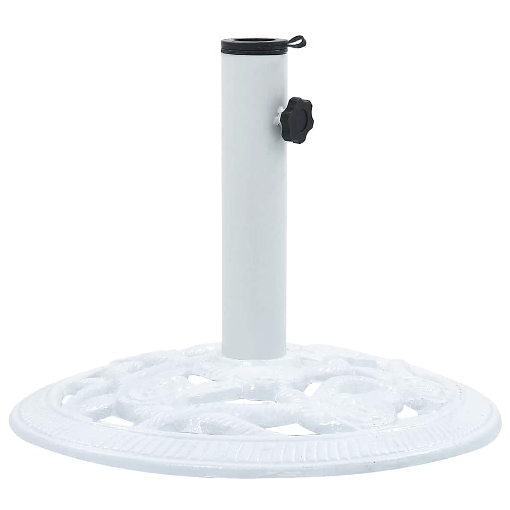 vidaXL Podstawa pod parasol, biała, 9 kg, 40 cm, żeliwo