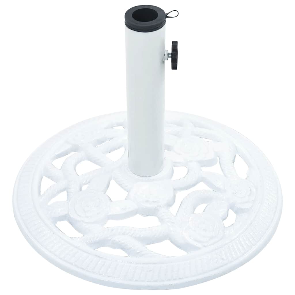 vidaXL Podstawa pod parasol, biała, 9 kg, 40 cm, żeliwo