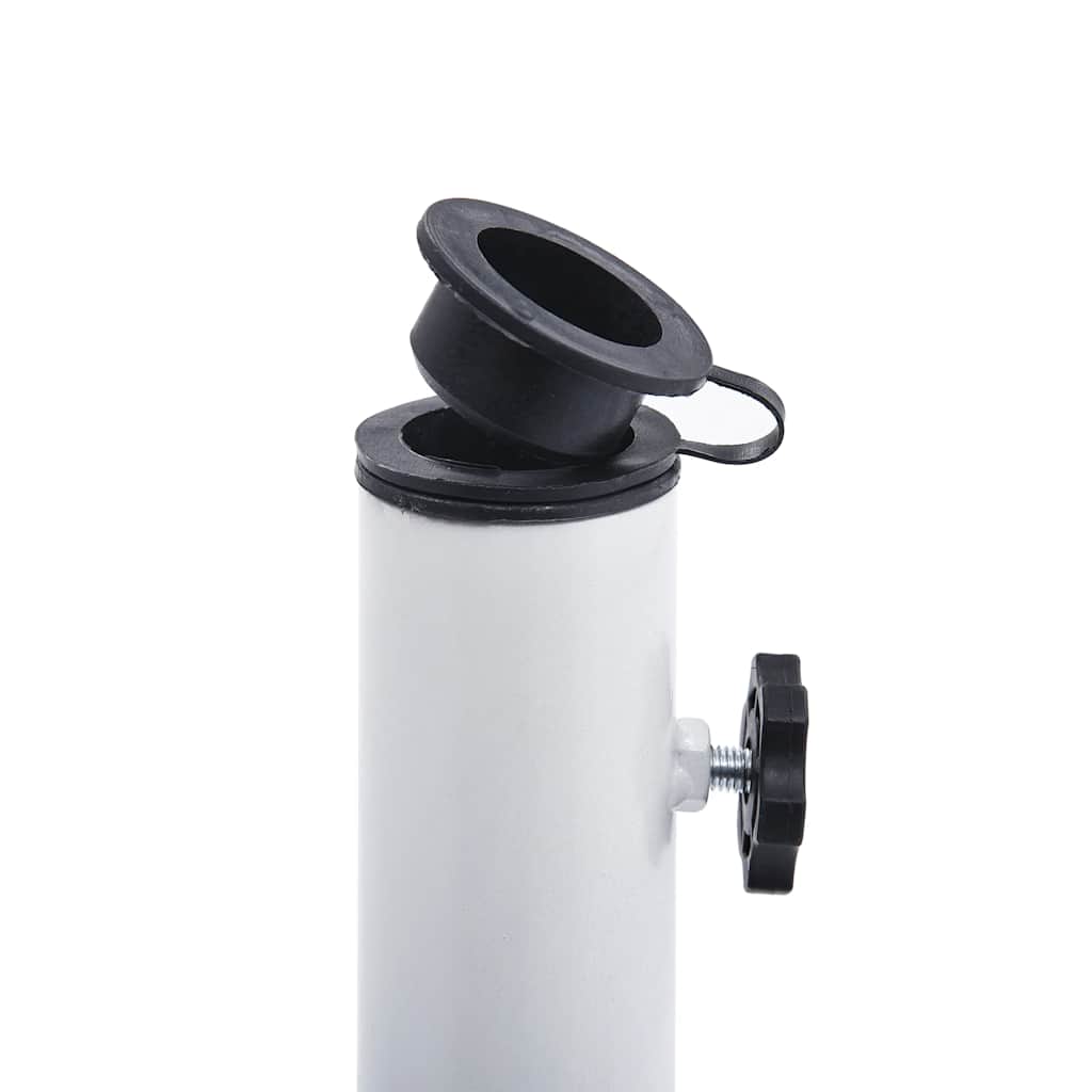 vidaXL Podstawa pod parasol, biała, 9 kg, 40 cm, żeliwo