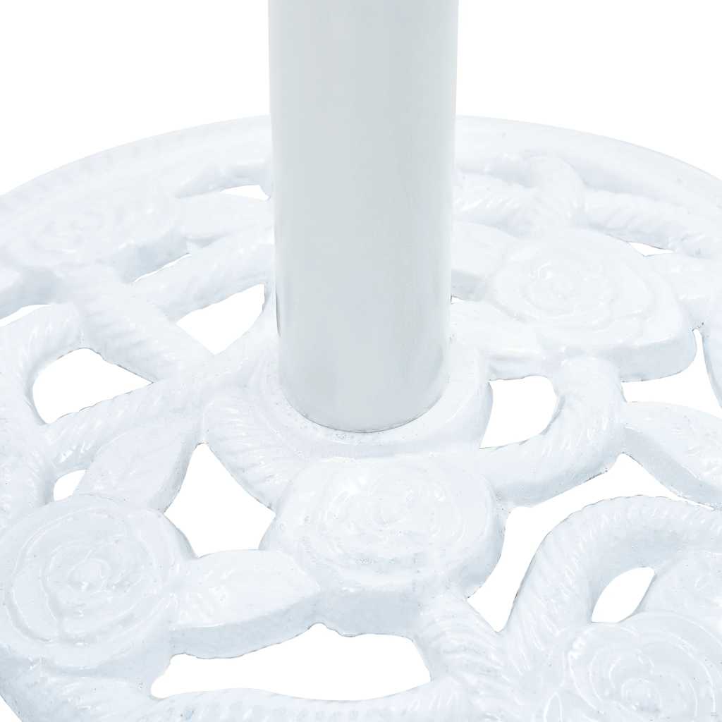 vidaXL Podstawa pod parasol, biała, 9 kg, 40 cm, żeliwo