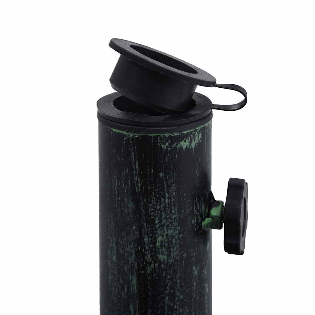 vidaXL Podstawa pod parasol, zielona, 12 kg, 49 cm, żeliwo