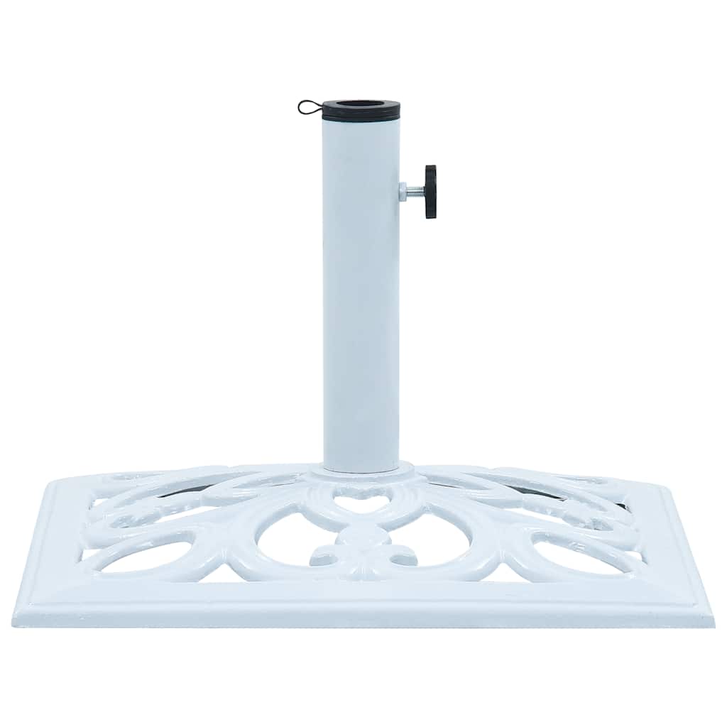 vidaXL Podstawa pod parasol, biała, 12 kg 49 cm, żeliwo