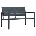 vidaXL Ławka ogrodowa, 120 cm, szara, HDPE o wyglądzie drewna