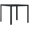 vidaXL Stolik kawowy, czarny, 78x78x74 cm, HDPE o wyglądzie drewna