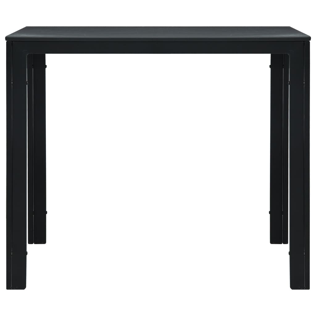 vidaXL Stolik kawowy, czarny, 78x78x74 cm, HDPE o wyglądzie drewna