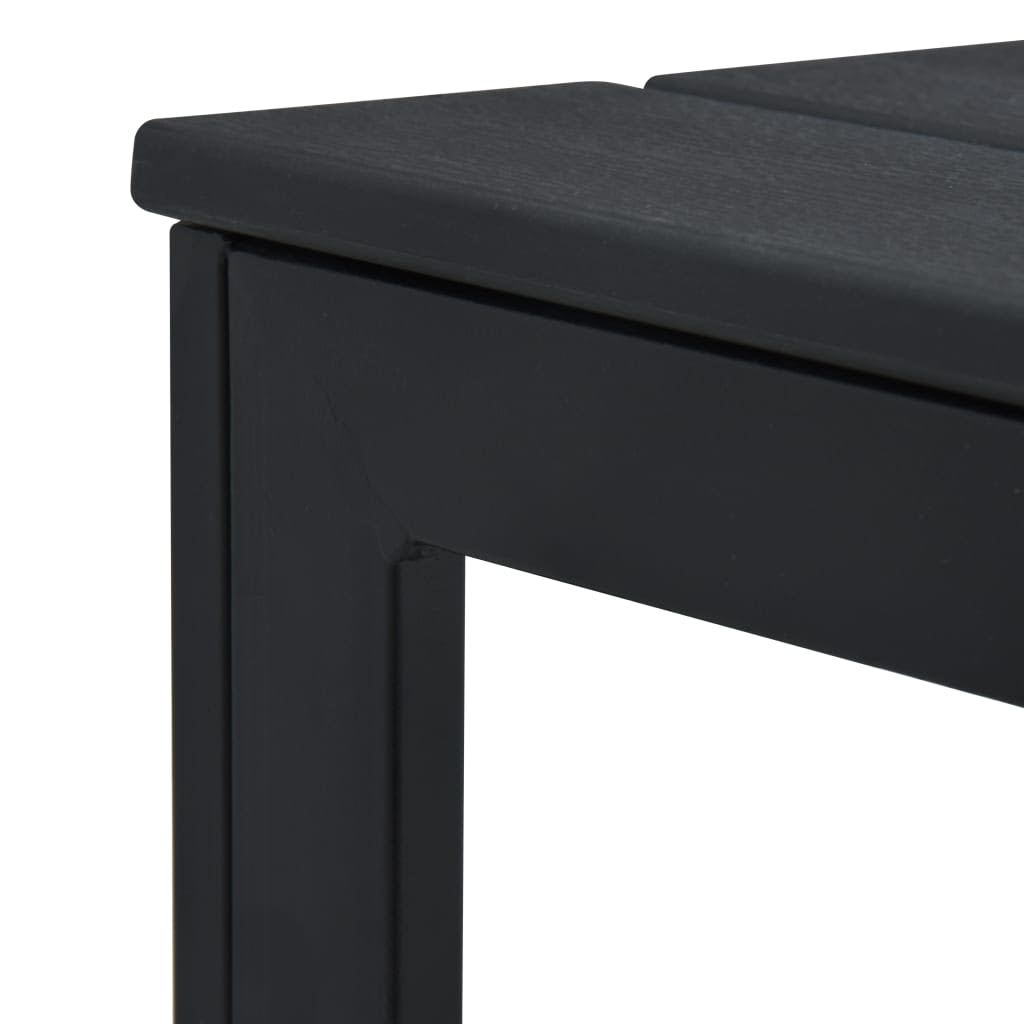 vidaXL Stolik kawowy, czarny, 78x78x74 cm, HDPE o wyglądzie drewna
