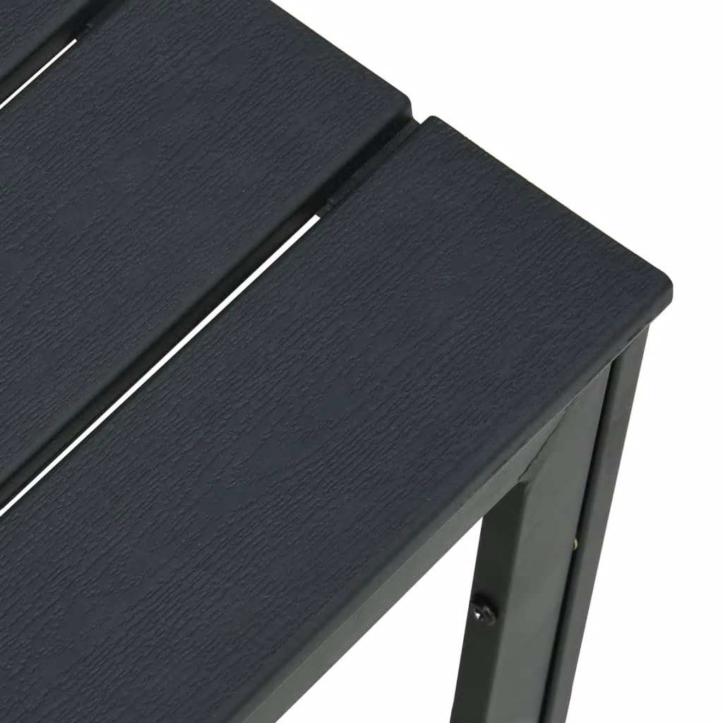 vidaXL Stolik kawowy, czarny, 78x78x74 cm, HDPE o wyglądzie drewna